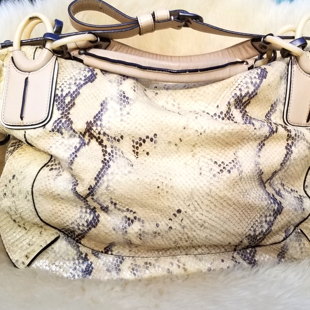 Coach Kristin Embossed Metallic Python Bag - image 2